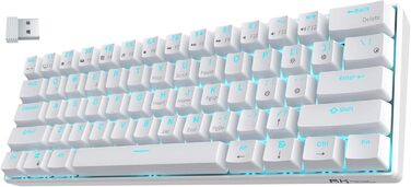 Механічна клавіатура RK ROYAL KLUDGE RK61-US: 60% з підсвічуванням, Bluetooth/2.4Ghz, Hot-Swappable, QWERTY (US)