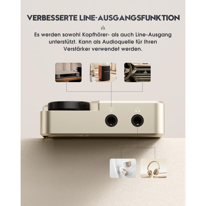 MECHEN M30: Аудіоплеєр Hi-Res MP3, DSD FLAC DAC з 64GB, підтримка до 256GB (Золотий)