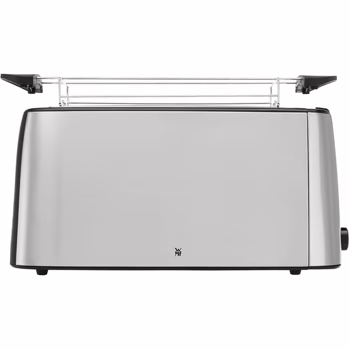 WMF Bueno Pro Toaster 4-Slice Long Slot with Bun Warmer, XXL Toast, Crunchy Function, 6 Browning Levels, 1550W, Stainless Steel Matte Toaster Single
