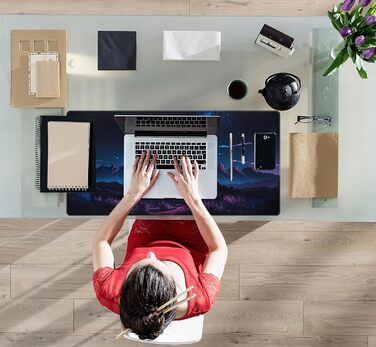 Килимок для миші та клавіатури Moon Mushroom XXL 80x40 см (Blue Mountain)