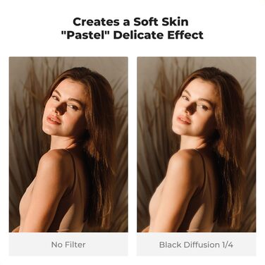 Фільтр K&F Concept Black Mist 1/4 58mm з кришкою об'єктива, мікрофіброю та захисним склом з 18-шаровим нанопокриттям (Nano Klear)