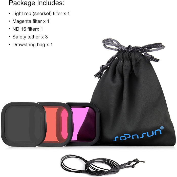 Фільтри для GoPro Hero 12 11 10 9: CPL, ND8, ND16, ND32 - комплект 4 шт.