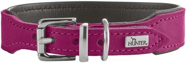 Нашийник для собак HUNTER Malta, Маджента, з м'якої повном'якої шкіри, ручної роботи, Made in Germany, розмір 37