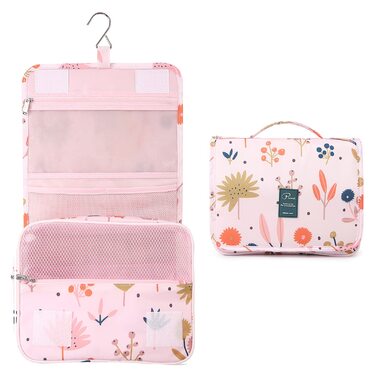 Жіноча сумочка для туалетних аксесуарів Lychii, рожева. Органайзер для подорожей, валіза та ручної поклажі