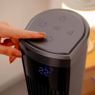 Вентилятор турецький Cecotec EnergySilence 9090 Skyline Ionic, 119 см, 45 Вт, іонізатор, LED-дисплей, пульт, 3 режими, таймер 12 год, осциляція 70º, сірий