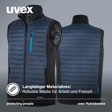 Жилет Uvex tune-up чоловічий гібридний - степна жилетка - міцна робоча жилетка, розмір L, темно-синій