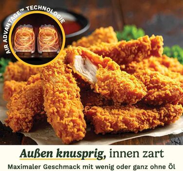 Фритюрниця Cuisinart XXL 10.4L з двома зонами нагріву | Без PFAS та хімікатів | Для смаження, грилю, випікання, дегідратації та підтримання тепла | 2 камери (2 x 5.2L) | 8+ порцій | Деталі придатні для миття в посудомийній машині (2 камери / 10.4L, нержав