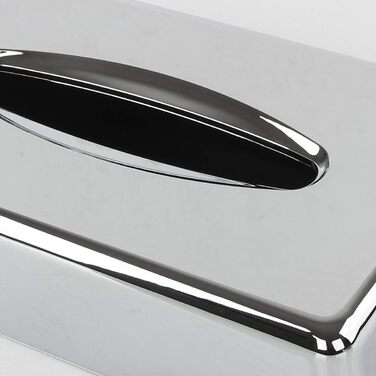 Discoball Tissue Box Holder Rectangular Tissue Box Cover Mirror Tissue Holder Stand Bathroom Tissue Organizer Stand for Home, Office, and Car (Silver)