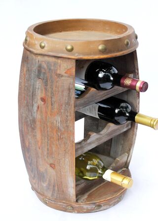 DanDiBo Wine Rack Wood Small Barrel Wine Barrel 1555 Bottle Holder Bottle Shelf 50 cm Shelf Barrel Wood Barrel