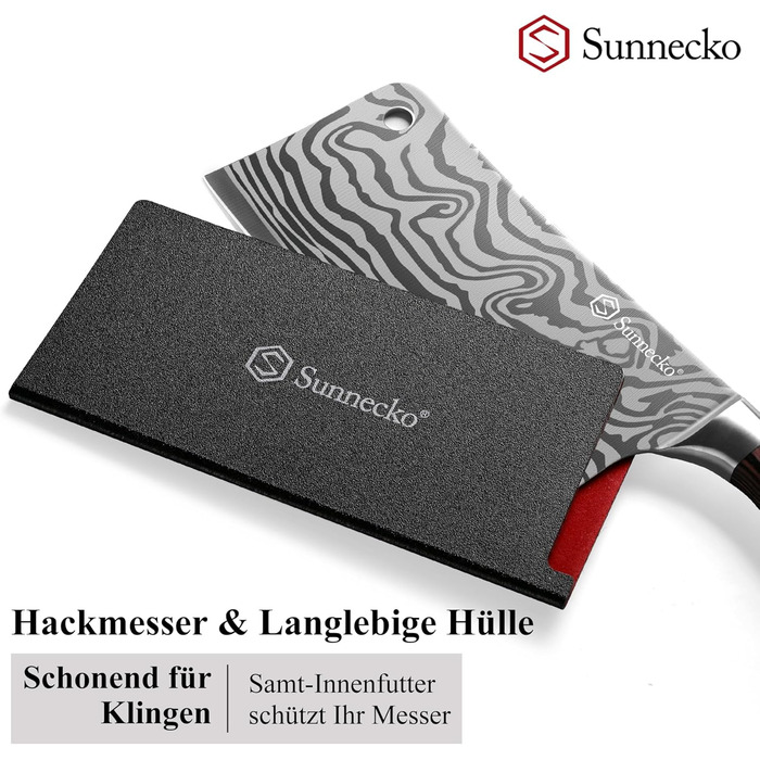 Японський ніж Sunnecko Santoku 17 см - професійний кухонний ніж для приготування їжі, універсальний ніж шеф-кухаря