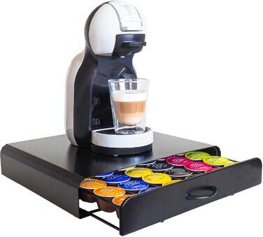 Тримач для капсул Nespresso Gadgy - органайзер для 50 капсул, нержавіюча сталь, чорний