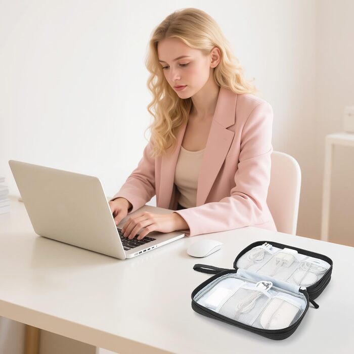 Органайзер для кабелів Skycase XL – сумка для гаджетів, павербанку та аксесуарів (Чорний)