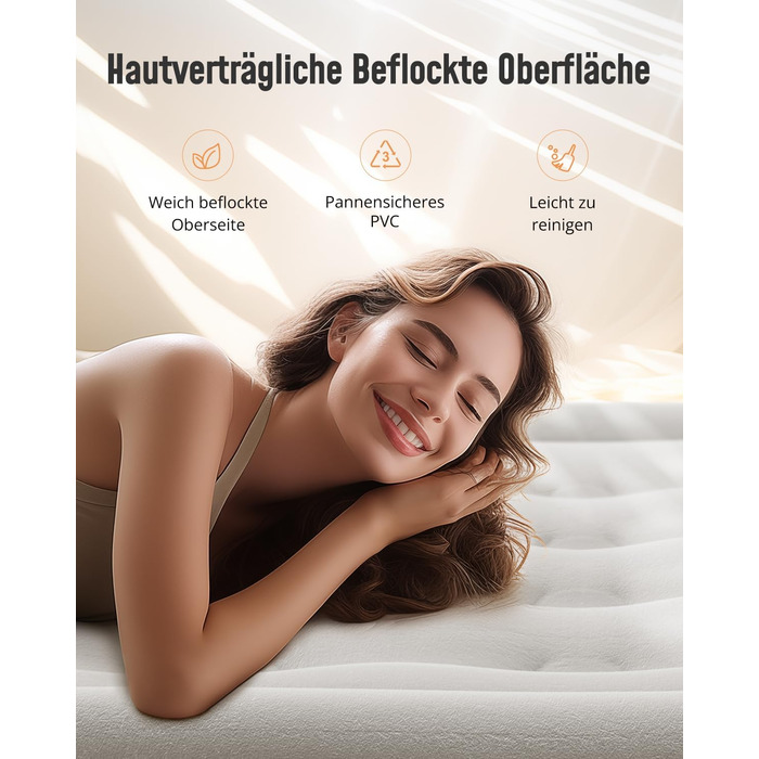 Надувне ліжко Airefina для 1 особи з вбудованим насосом, 99x190x46 см. Гостьове ліжко, компактне, з сумкою для перенесення, до 295 кг