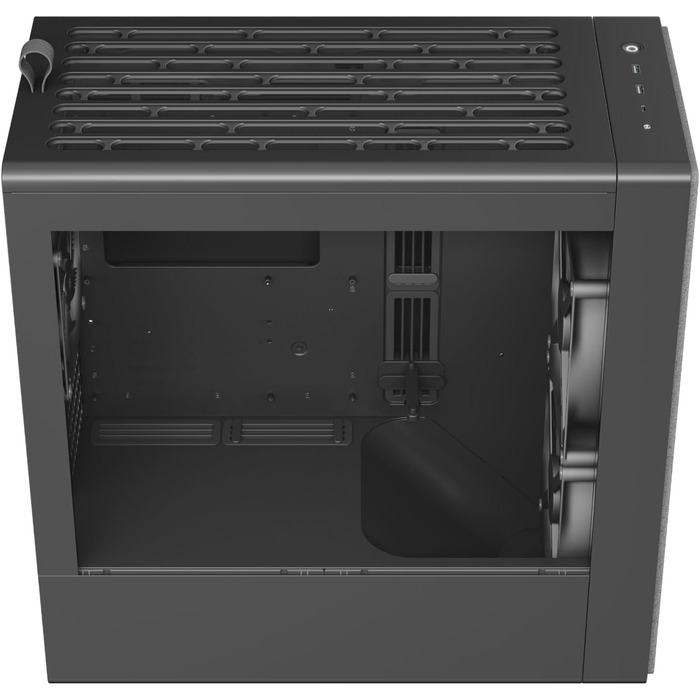 Корпус ПК HAVN BF 360 Flow: Midi-Tower з 3 вентиляторами, посилене охолодження, скло Tempered Glass, чорний