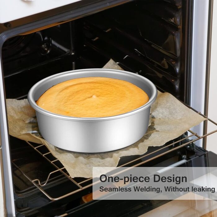Cake Pan Set - Round Baking Pans made of Anodized Aluminum with Non-Stick Coating, Removable Bottom (2 Sizes: 5