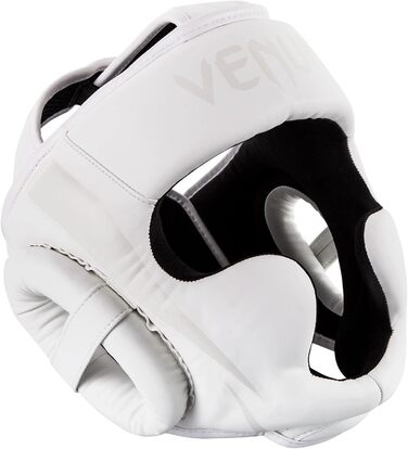 Venum Elite Headgear - White Boxing Headguard for MMA & Sparring