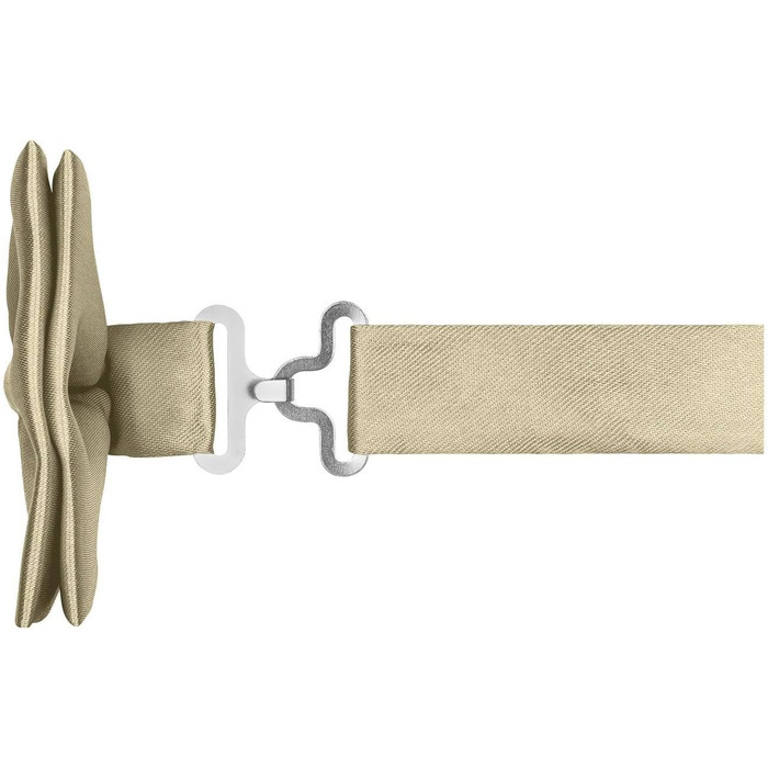 Комплект підтяжки та краватка-метелик + нагрудна хустка для смокінга (шампань-металік)