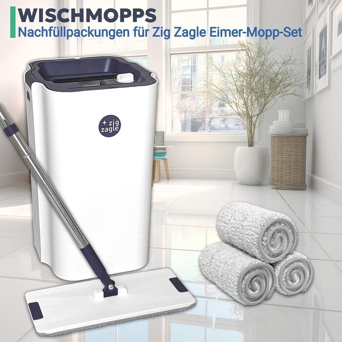 Система чистої води: комплект для миття підлоги, самоочищення, мікрофібра (3 мікрофіброві серветки)