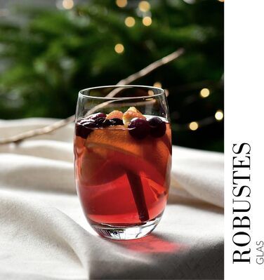 Krosno - Gin & Tonic Glasses, Water Glasses, Set of 6, 360 ml Elite Collection - Crystal Glass Juice Glasses, All-Purpose Glasses, Mocktail Glasses, Cocktail Glasses, Drinking Glasses, Brandy, Cognac - Dishwasher Safe