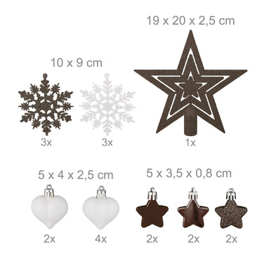 Relaxdays Set of 101 Christmas Baubles