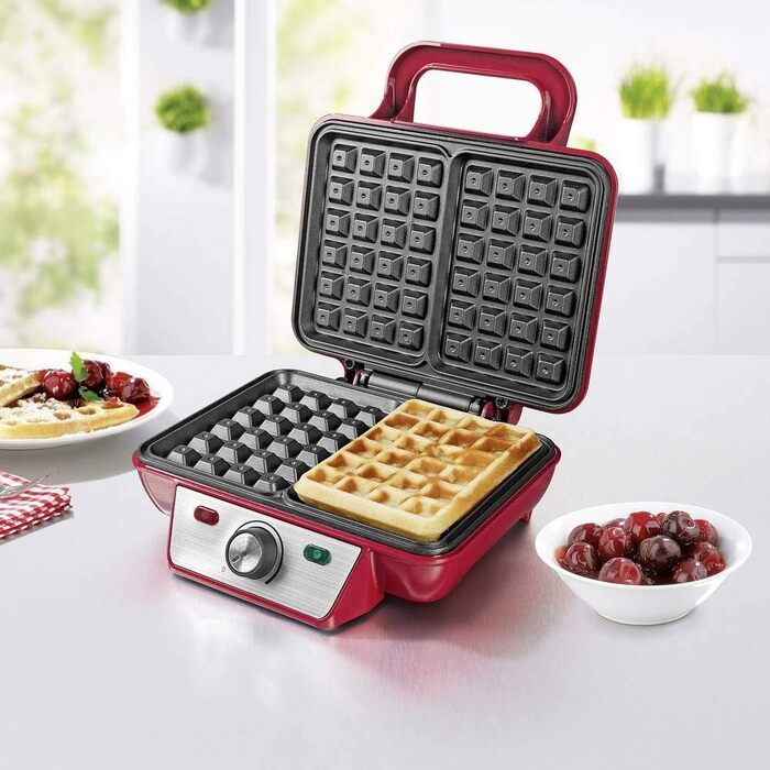 Gourmetmaxx Belgian Waffle Maker - 1000W - Non-Stick - Even Heat Distribution