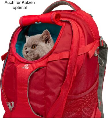 Рюкзак для собак Kurgo G-Train, червоний, 33x53x25 см, з відділенням для тварин