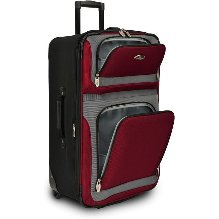 Набір валіз U.S. Traveler New Yorker (4 шт.) - червоний, легкий, розширюваний