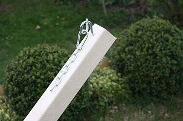 Megaastore Hammock Stand made of Beech Wood up to 90kg | Dimensions: Length: 320cm - Height: 80cm - Width at the bottom: 130cm