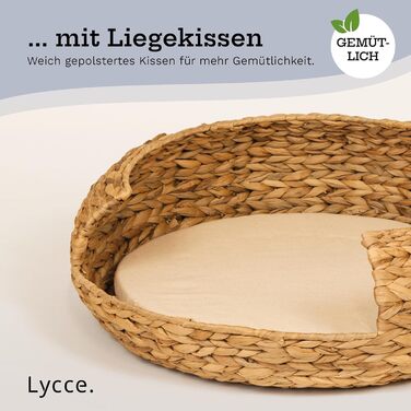 Dog bed, cat bed, Opal water hyacinth, natural, Size 5 (Ø 83 cm) (Size 2)