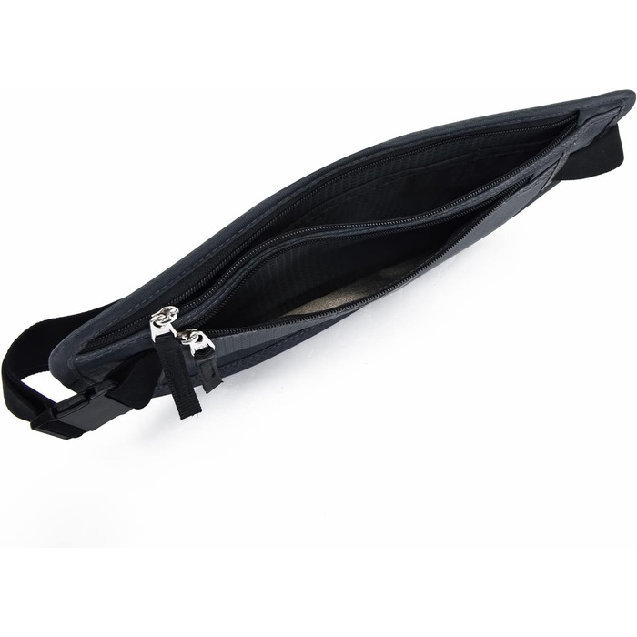 Грошовий пояс DAITET з RFID-захистом, прихована поясна сумка, темно-сірий, універсальний розмір, ширина ремінця 2.5 см