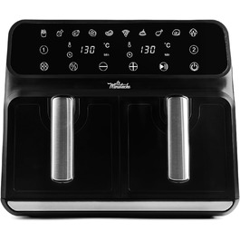 Фритюрниця повітряна La Moustache DuoFry XXL, 8л, 2 відсіки, 1700W, 6 функцій, з E-book рецептів