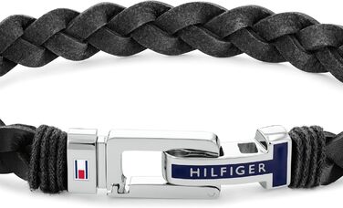 Браслет шкіряний чоловічий Tommy Hilfiger плетене чорний/коричневий