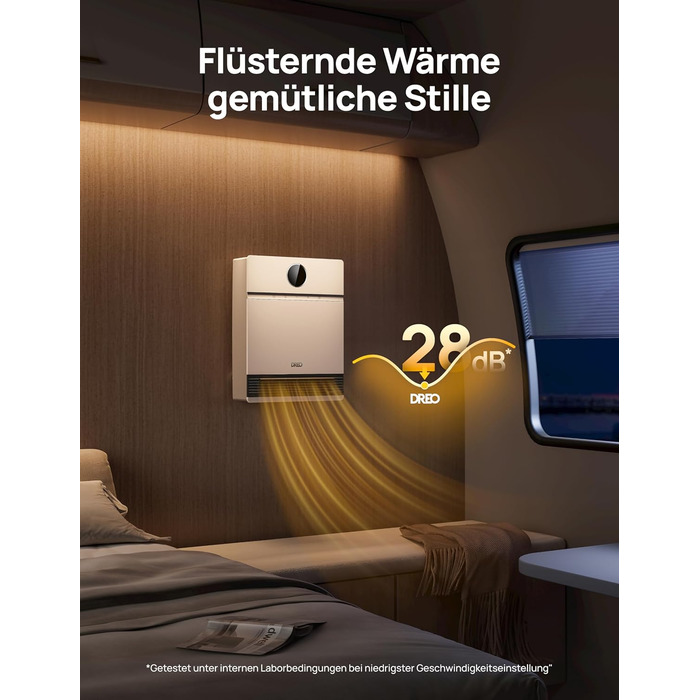 Dreo Smart Wandkonvektor: 2000W, Wi-Fi, термостат, пульт, таймер, білий