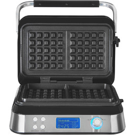 GUTFELS WAFFLE 5010 Electric Waffle Maker with Non-Stick Plates, Timer, Display, Overflow Protection, 5 Programs, and Overheat Protection