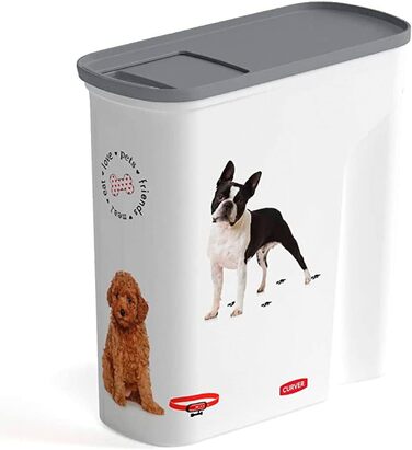 Контейнер для корму для собак Curver Love Pets 10 л – білий з собачим мотивом