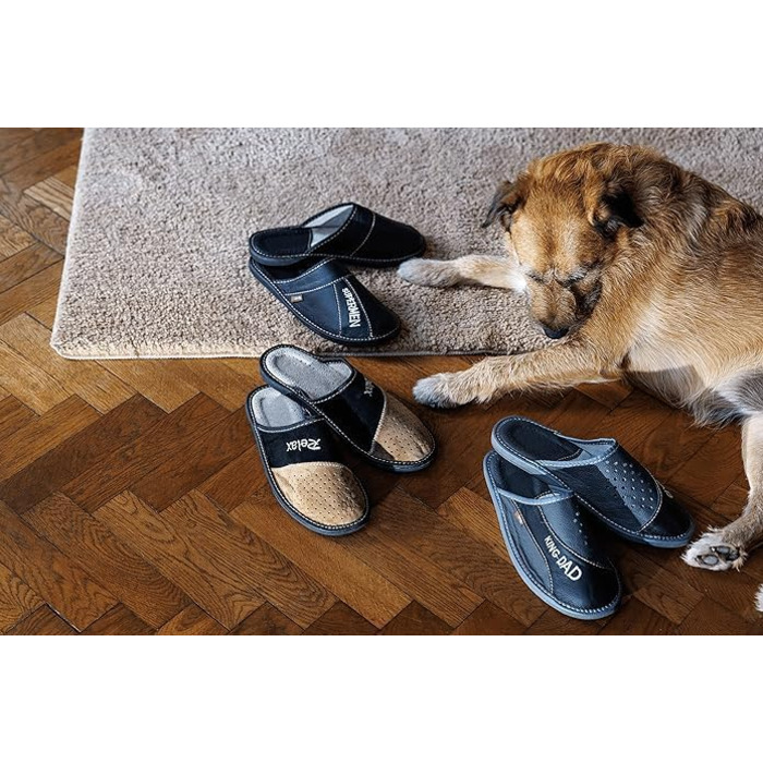 Чоловічі домашні капці BeComfy Leder з вишивкою 