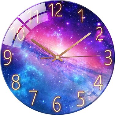 RAILONCH Silent Wall Clock Modern Design Wall Clock No Noise for Living Room, Kitchen, Office, and Bedroom (#07)
