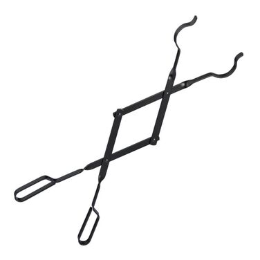 Relaxdays Long Steel Fireplace Tongs