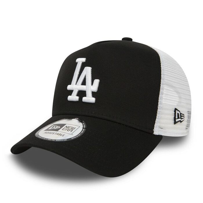 Кепка бейсболка New Era Los Angeles Dodgers Trucker A-Frame, чорна, універсальний розмір