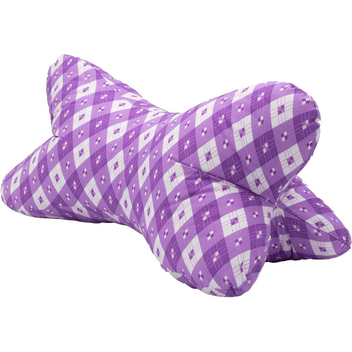 POWER INN Велике подушко-підголівник для читання 44x23 см | Подушка-підголівник як книжка-підставка та подушка для читання | Можна прати при 60°C з високоякісного дизайнерського друку 100% бавовни (бавовна, фіолетовий) Фіолетова бавовна