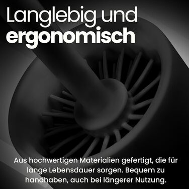 Набір для туалету Cleangang®: щітка для унітазу з тримачем, чорний силікон, швидке висихання, сучасний дизайн