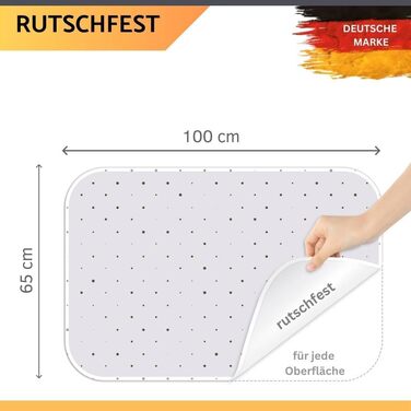 Чохол для прасувальної дошки 120x40 см - бавовна 100% - підходить для прасування з парою - екстра товста підкладка + фіксатор та натягувач - (світло-блакитний / у горошок, прасувальний килимок)