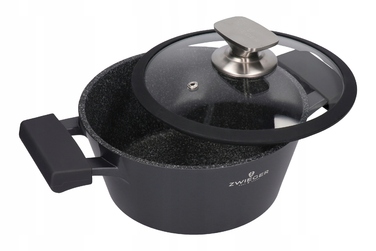 Набір каструль Zwieger Black Stone, 6 предметів, Greblon Granite, алюміній
