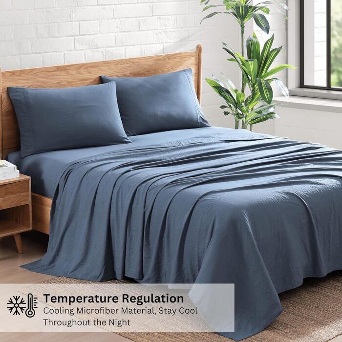 Наволочки Casa Platino Standard, 2 шт, блакитні, мікрофібра, дихаючі, м'які, 50,8x76,2 см