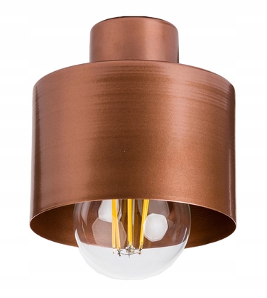 Стельна люстра в стилі лофт, мідна, на 3 цоколі E27