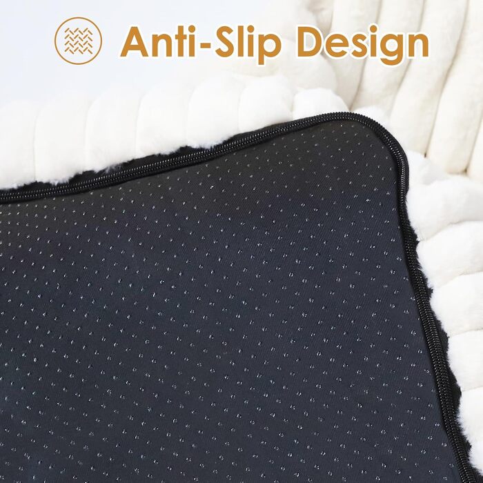 Килимок-ліжко для котів XIAPIA, м'який, 58x20 см, білий, з ортопедичним дном