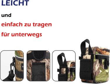 Чохол для об'єктива камери, нейлон, оливковий (XL 10.5x18.5 см, M 8.5x9.5 см)