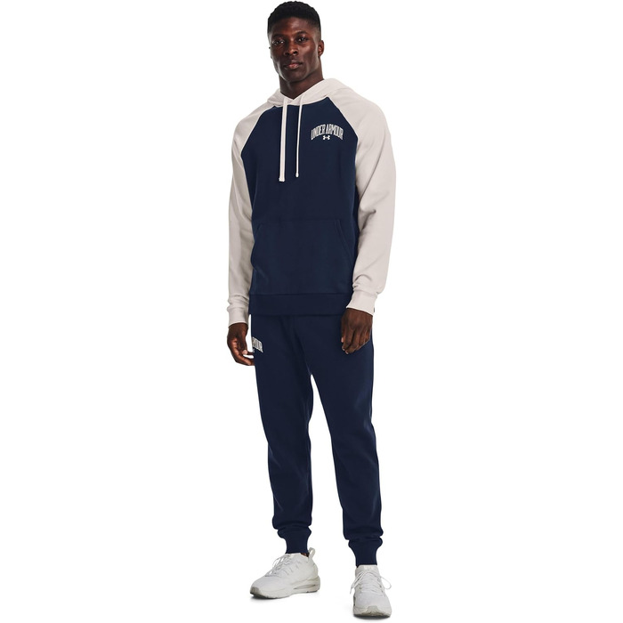 Чоловічий худі Under Armour Rival Wordmark Colorblock Academy/Onyx White, розмір L