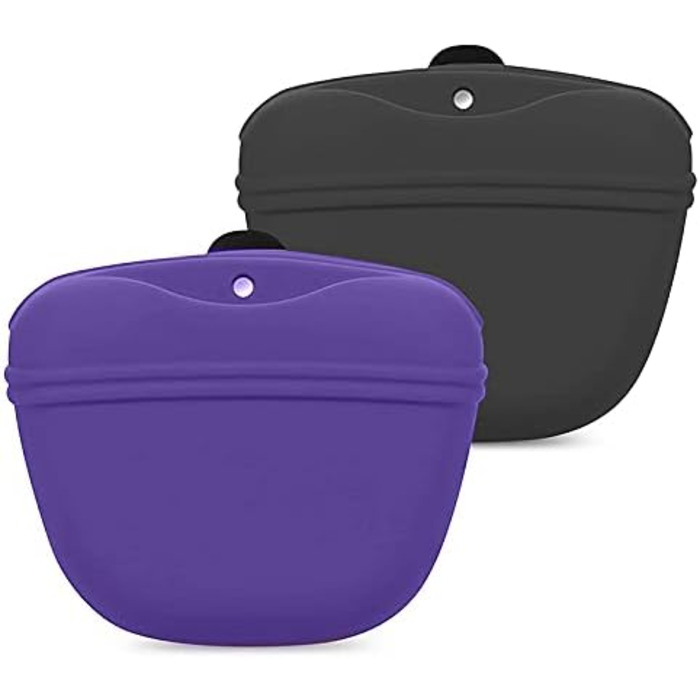 Силіконові пакети для корму для собак (2 шт.) - 2 пакети для ласощів з кліпсою та магнітом - сумка для корму, ласощів, сухого та вологого корму для домашніх смаколиків