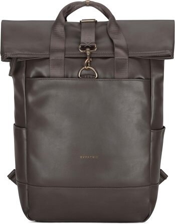 Жіночий рюкзак Expatrié Adele Rolltop: елегантний рюкзак для міста, університету, роботи (сірий, коричневий)